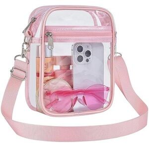 Clear Pink Crossbody Bag